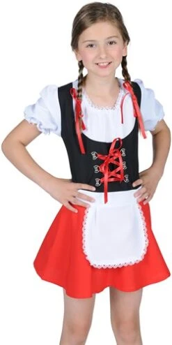 Rotbäckchen (Kleid,Schürze,Umhang Mit Kapuze) -Halloween-Kostümladen ka1290 1