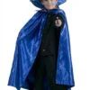 Umhang Zauberer Blau/gold (Satin)