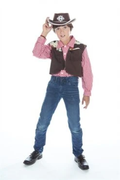 Cowboy-Weste Braun/Weiss