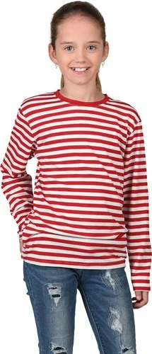 Ringelpulli Rot/weiß