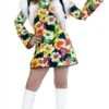 Hippie-Girl Flower Power (Kleid, Weste, Stirnband)