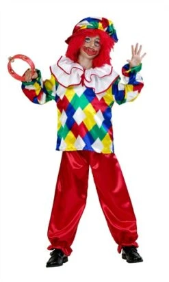 Clown Peppo 3-tlg (Bluse,Hose,Kappe)