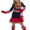 Lapländerin 5-tlg (Kleid, Gürtel, Mütze, Handschuhe, Stulp)