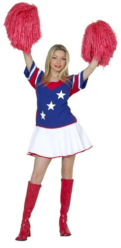 Cheerleader Rot/weiss/blau