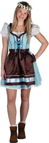 Dirndl Gabi Türkis/braun