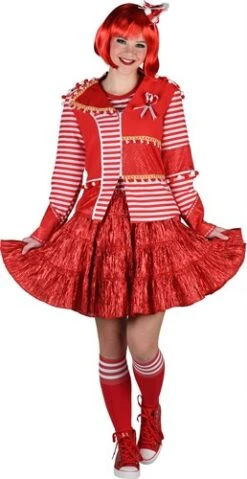 Jacke Streifen Rot/weiss