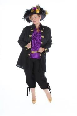 Jacke Schwarz/gold -Halloween-Kostümladen ka2046 l