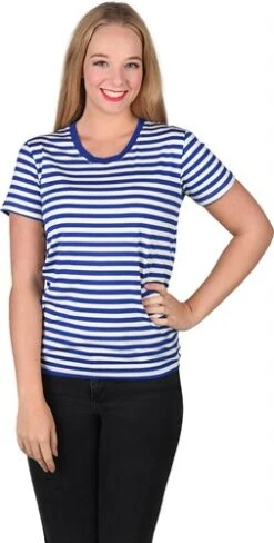 Ringelshirt Blau/weiß Girlie