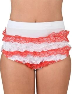 Spitzenhose Rot/weiß