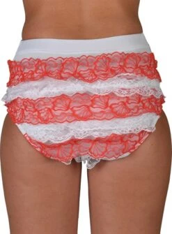 Spitzenhose Rot/weiß -Halloween-Kostümladen ka2267 1