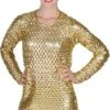 Disco-Bluse Gold Stretch