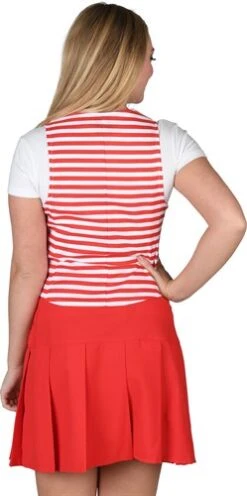 Weste Streifen Rot/weiß -Halloween-Kostümladen ka2342 1