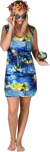 Hawaii Kleid Blau