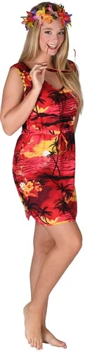 Hawaii Kleid Rot