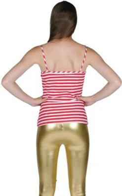 Top Rot/weiß Geringelt -Halloween-Kostümladen ka2409 1