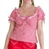 Trachtenbluse Oktoberfest Rot/weiss