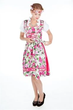 Dirndl Blumen Tanja Baumwolle Oktoberfest ( Kleid,Schürze)
