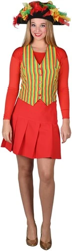 Weste Streifen Rot/gelb/grün