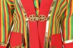 Mantel Streifen Rot/gelb/grün -Halloween-Kostümladen ka2542 3