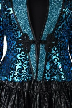 Jacke Glamour Türkis -Halloween-Kostümladen ka2558 4