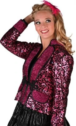 Jacke Glamour Pink -Halloween-Kostümladen ka2559 3