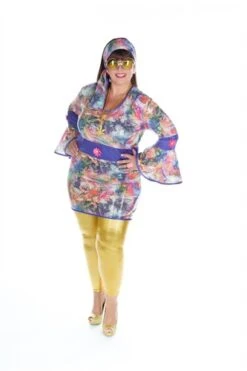 Flower-Kleid Pailletten -Halloween-Kostümladen ka2565 l