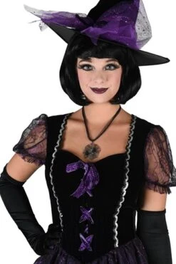 Hexe Lila Glamour -Halloween-Kostümladen ka2619 2