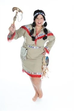 Indianerin Comanche (Kleid/Gürtel) -Halloween-Kostümladen ka2654 l