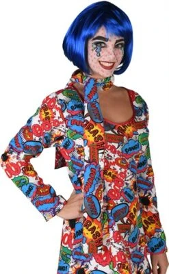 Kleid Popart (Kleid,Stirnband) -Halloween-Kostümladen ka2665 2