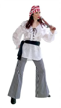 Piraten-Bluse Weiss 2-tlg