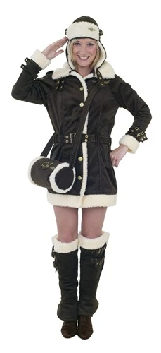 Fliegerin (2-tlg) Kleid,Gürtel