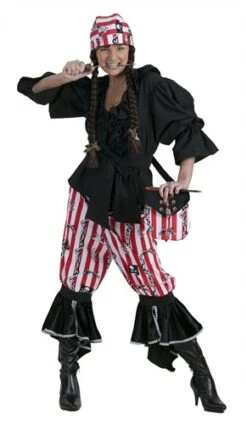 Piraten-Bluse Schwarz