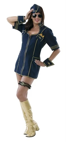 Sexy Stewardess (2tlg) Kleid,Haube
