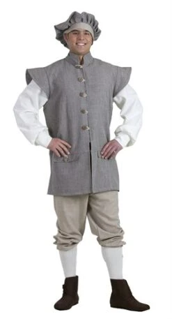 Mittelalter Herr 3-tlg (Hose,Oberteil,Mütze)