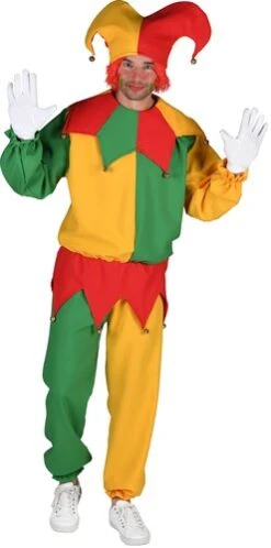 Narr Rot/grün/gelb (Hose/Oberteil/Mütze)