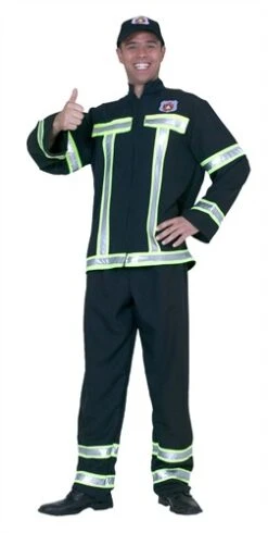 Feuerwehrmann Schwarz (Oberteil,Hose)