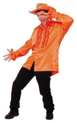 Rüschenbluse Orange