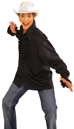 Rüschenbluse Schwarz 1 Rüschenbluse Schwarz