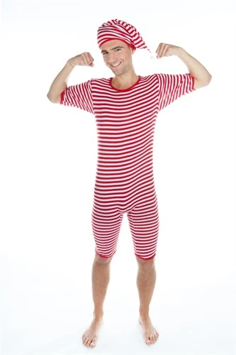 Badeanzug Rot/weiss 1 Badeanzug Rot/weiss