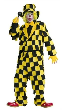 Lappenclown, Gelb/Schw (Hose/Jacke) Männer-Grösse