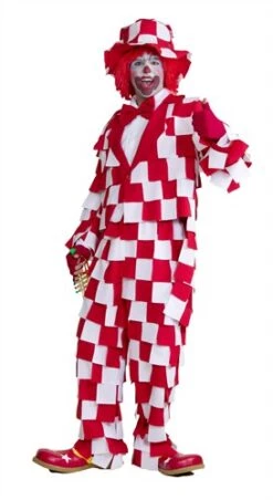 Lappenclown Rot/Weiss (Hose/Jacke)(Männer-Grosse