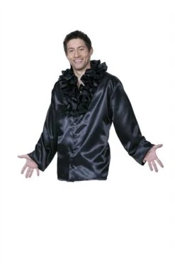 Rüschenbluse Schwarz