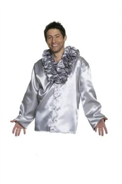 Rüschenbluse Silber