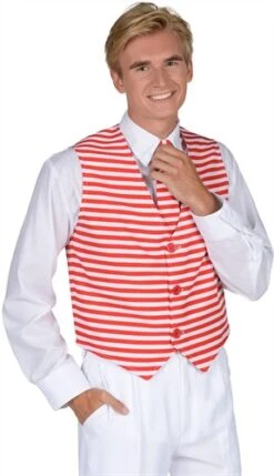 Weste Streifen Rot/weiß