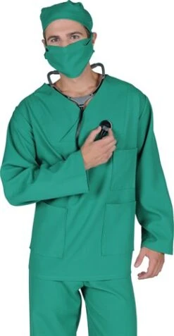 OP-Kostüm (Bluse,Hose,Kappe,Mundkappe) -Halloween-Kostümladen ka7179 2