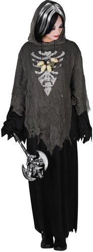 Kleid Skelett Mit Kapuze