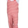 Latzhose Streifen Rot/weiß