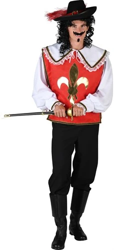 D'Artagnon Luxus Rot ( Hose,Bluse,Überwurf)