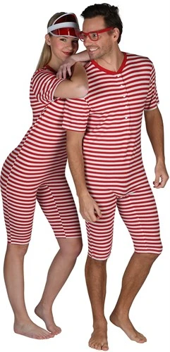 Badeanzug Rot/weiß